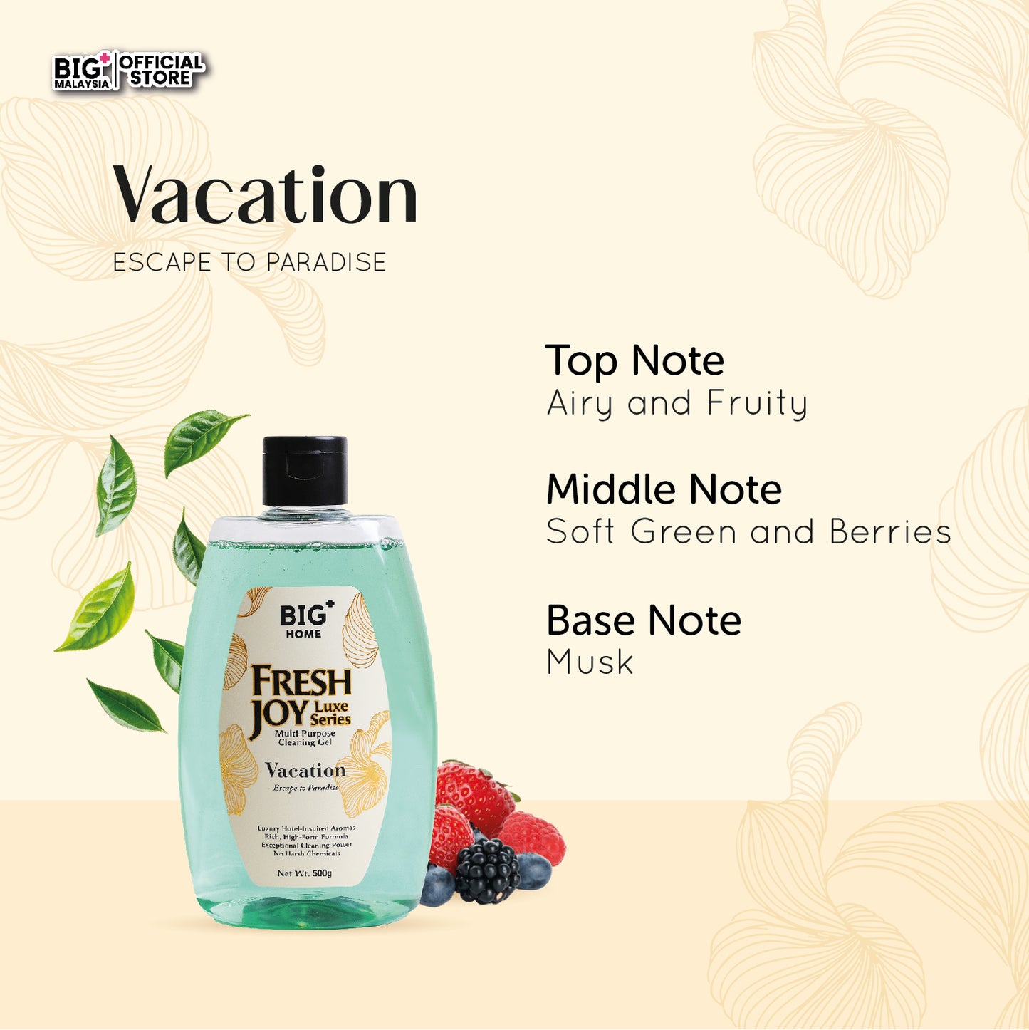 BIG+ FreshJoy Luxe Multi-Purpose Cleaning Gel (Vacation)