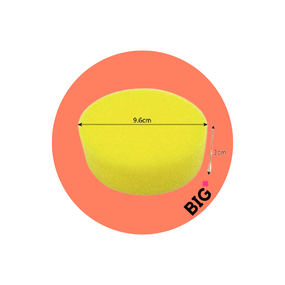 Yellow Car Wax Tire Sponge