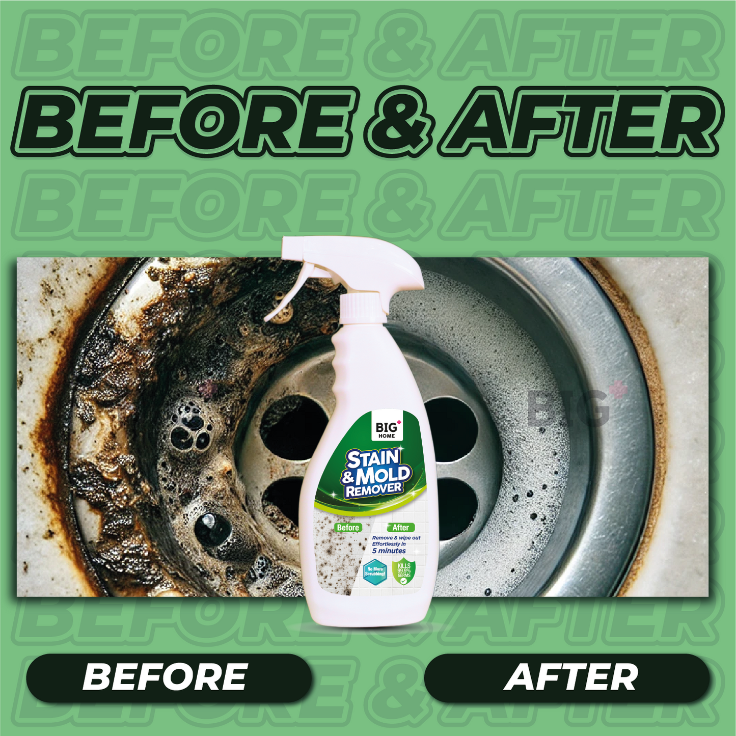 BIG+ Stain & Mold Remover |  2 x 500ml