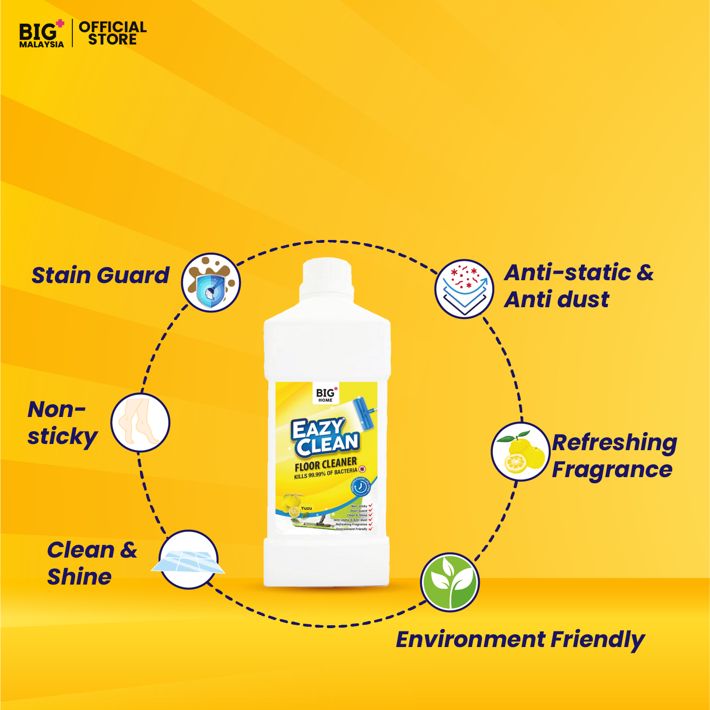 BIG+ EazyClean Yuzu Floor Cleaner | 2x1000ml