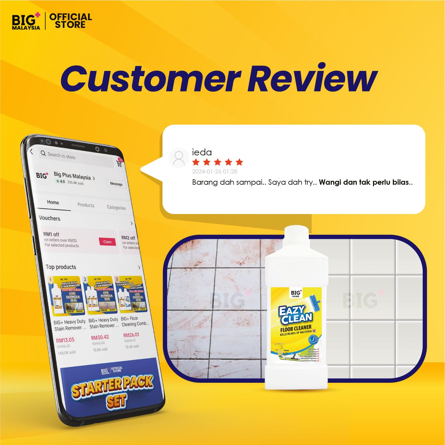 BIG+ EazyClean Yuzu Floor Cleaner (1000ml)