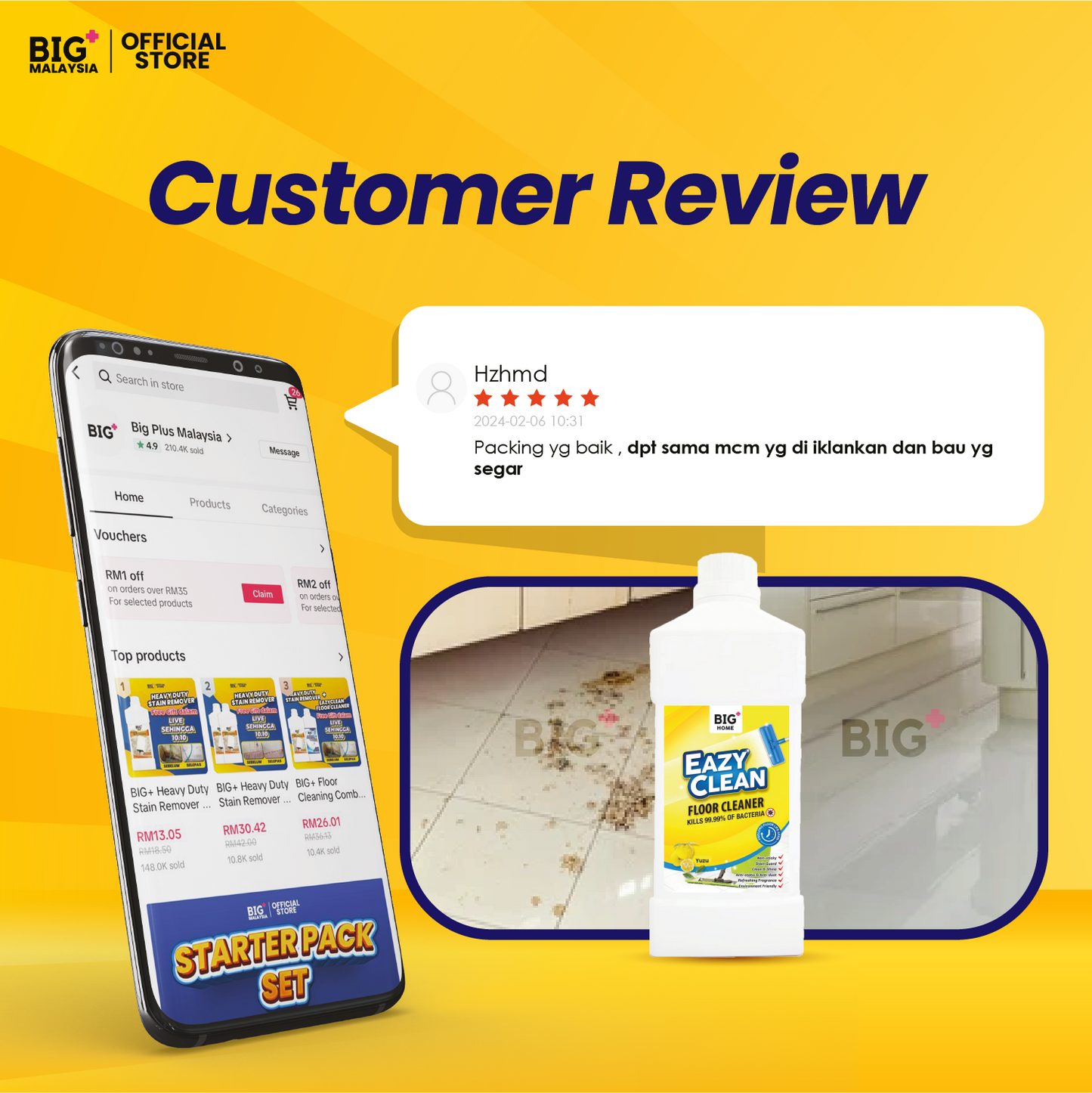 BIG+ EazyClean Yuzu Floor Cleaner (1000ml)