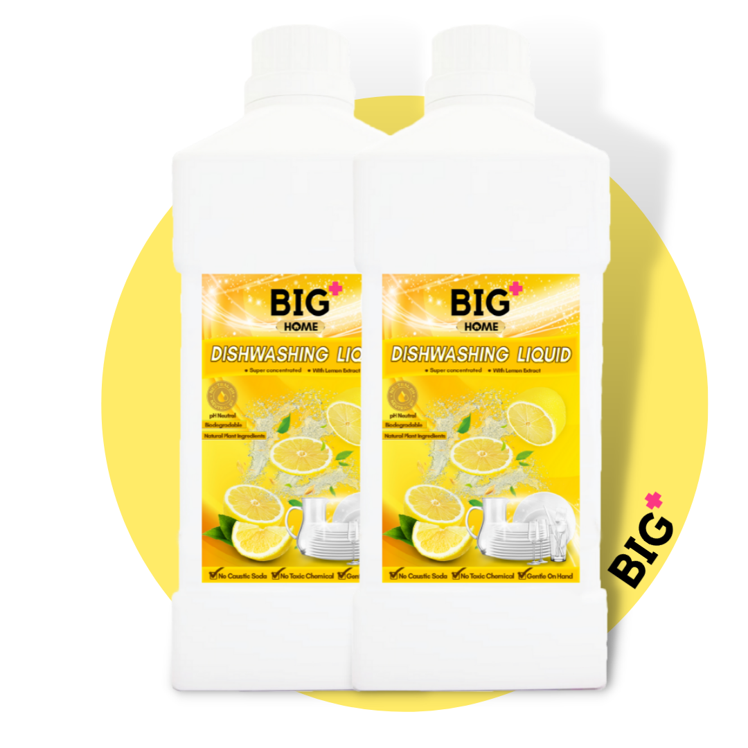 2 bottles of dishwashing liquid lemon scented