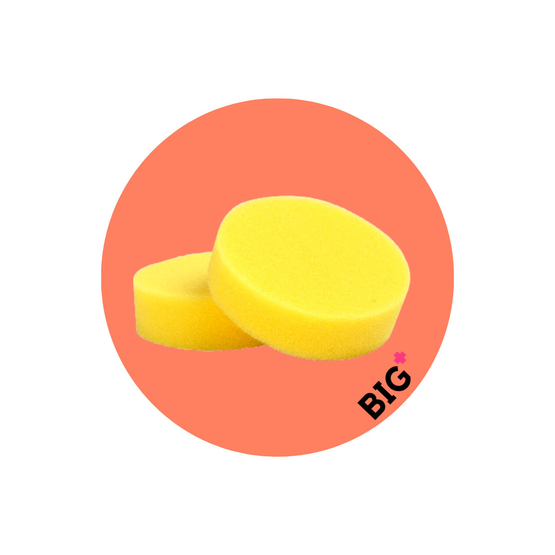 Yellow Car Wax Tire Sponge
