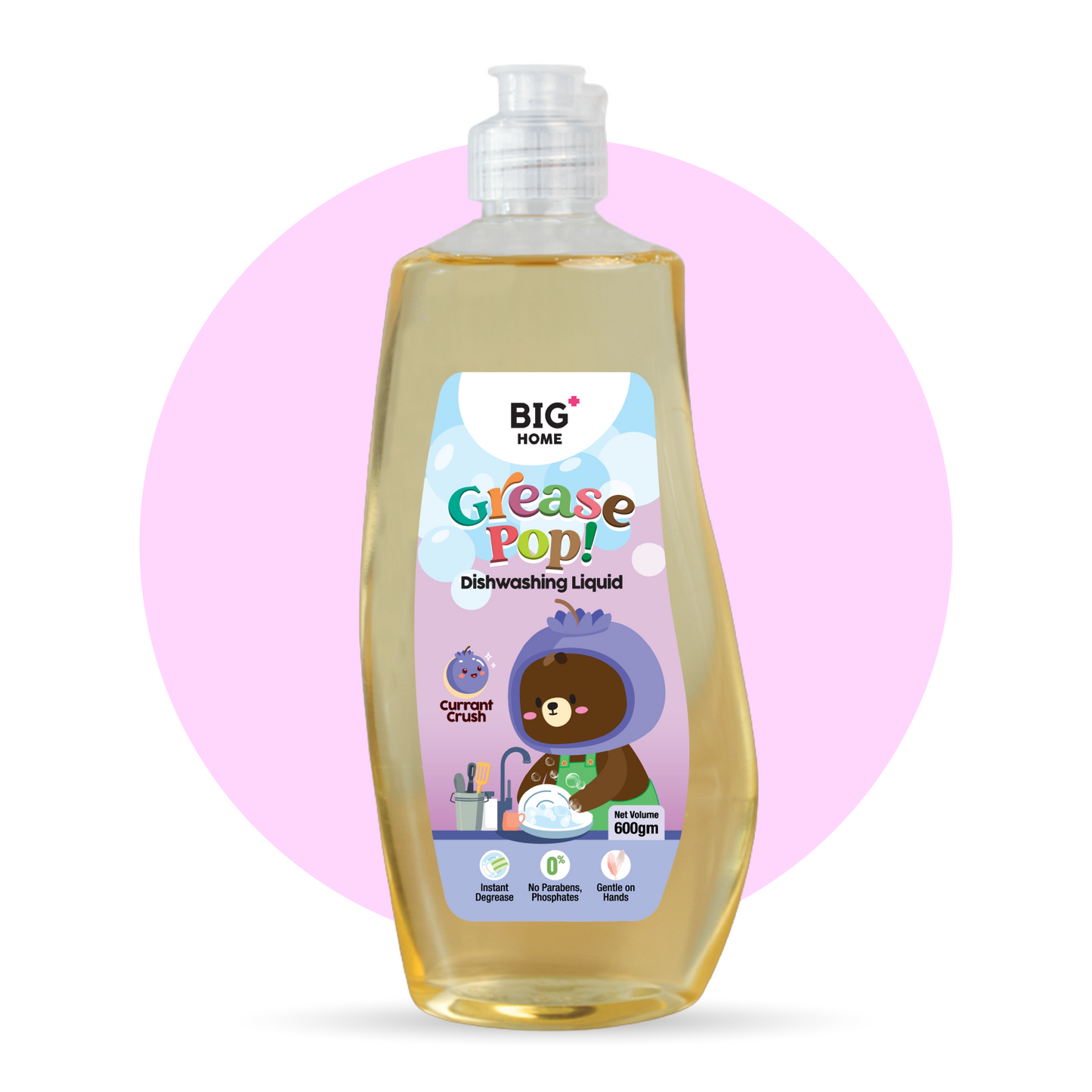 BIG+ GreasePop! Dishwashing Liquid (Currant Crush)