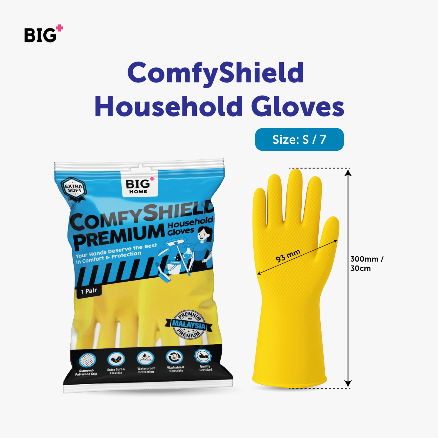 BIG+ ComfyShield Premium Household Gloves