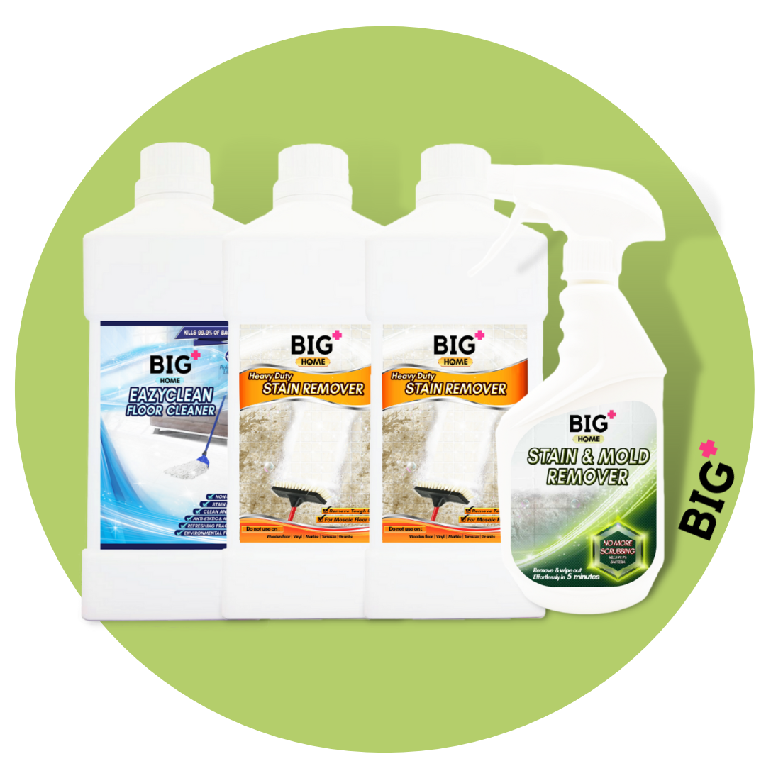 [ Ong Deal | Free Scrubber ] BIG+ Household Spring Cleaning Set Home Cleaning Toilet Floor Cleaner Stain Mold Remover